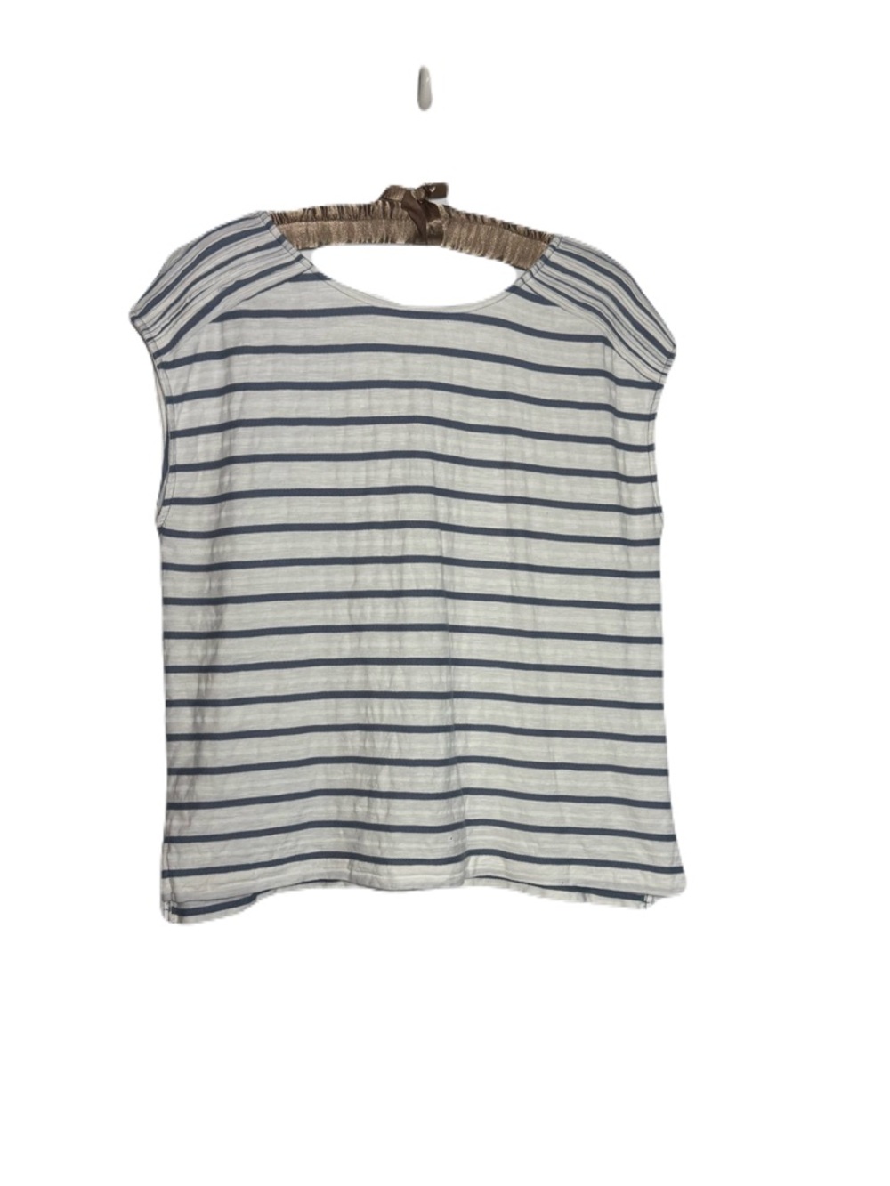 Breton Chic/Nautical Striped Cap-Sleeve style Top in Navy and White
